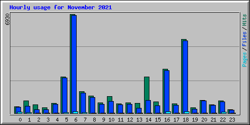 Hourly usage for November 2021